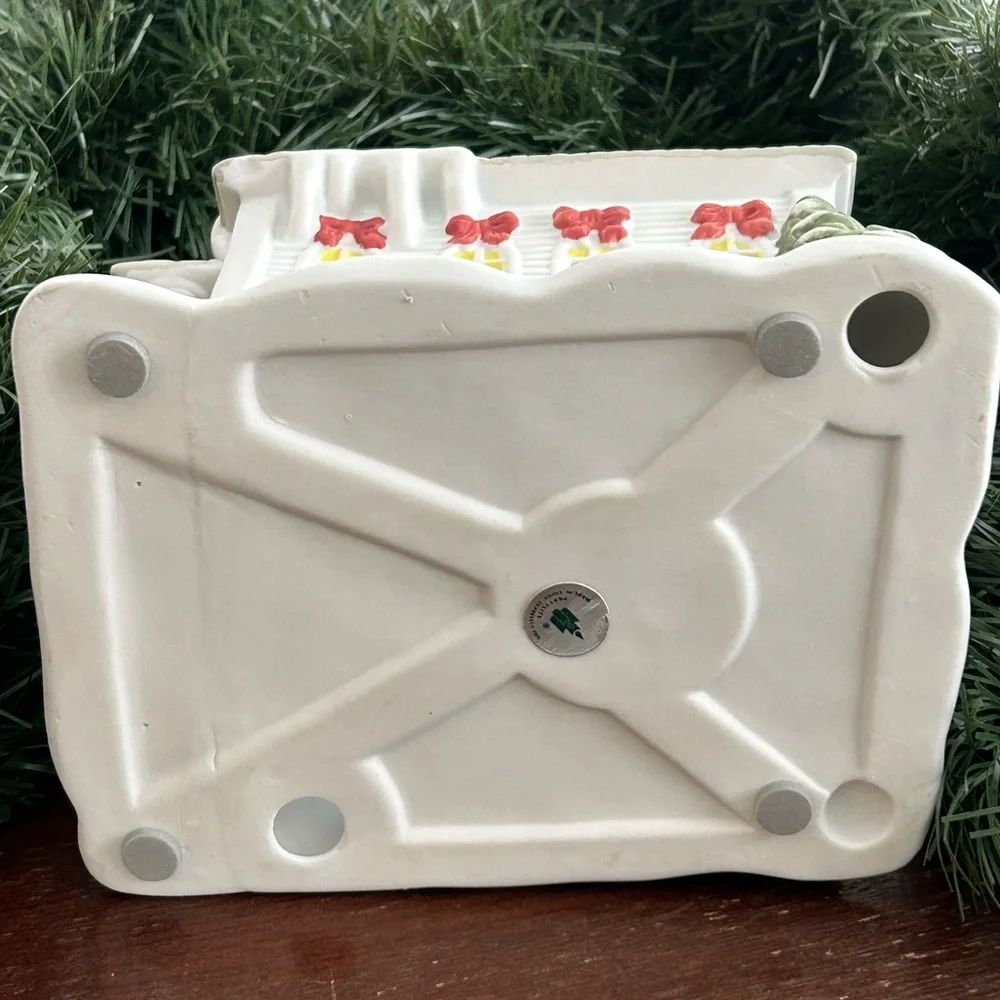 Vintage PartyLite Village THE CHURCH Porcelain Bisque Tealight Candle Holder